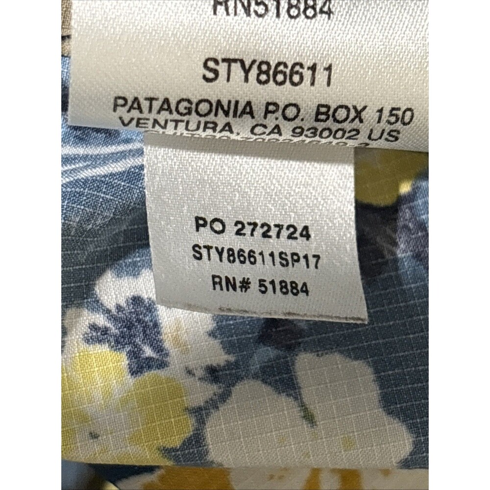 Patagonia Men's 36 Blue Yellow Stretch Planing Board Shorts Tropical Floral Swim - Picture 15 of 15